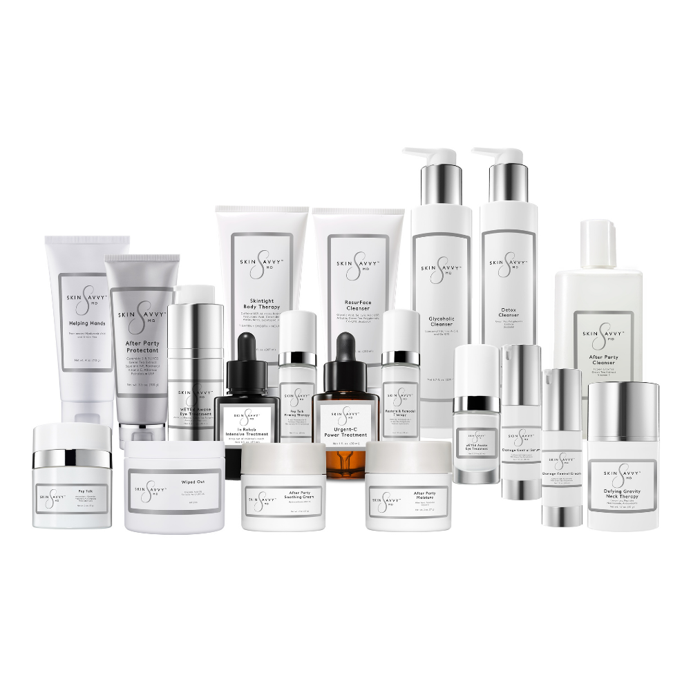 Skin Savvy Medical Spa offers their signature skincare line called Skin Savvy MD. These are medical grade products that penetrates and protects the skin keeping your skin healthy.